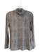 J. McLaughlin Size S Brown Polyester Long Sleeve Cheetah Print Turtleneck Top Brown / S