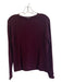 J. McLaughlin Size S Burgundy Cotton Long Sleeve Gold detail Round Neck Top Burgundy / S