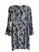 Sara Campbell Size 2 Black & Gray Polyester Floral Design Long Sleeve Dress Black & Gray / 2