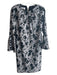 Sara Campbell Size 2 Black & Gray Polyester Floral Design Long Sleeve Dress Black & Gray / 2