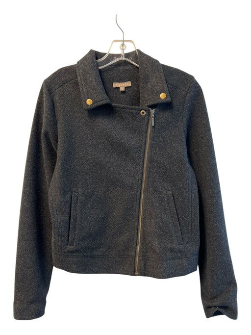 Lilla P Size M Charcoal Polyester Long Sleeve Side Zip Copper Hardware Jacket Charcoal / M