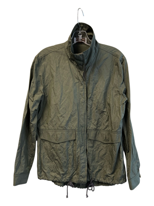 Elliot Lauren Size 4 Green Polyester Drawstring Waist Snap Closure Jacket Green / 4
