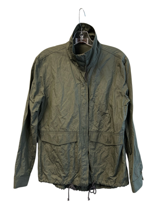 Elliot Lauren Size 4 Green Polyester Drawstring Waist Snap Closure Jacket Green / 4