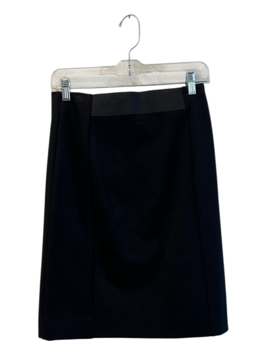 Elliot Lauren Size 4 Black Viscose Elastic Waist zipper front Pencil Skirt Skirt Black / 4