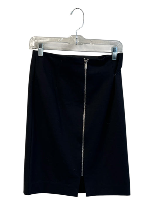 Elliot Lauren Size 4 Black Viscose Elastic Waist zipper front Pencil Skirt Skirt Black / 4