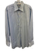 Peter Millar Size L White & Blue Cotton Plaid Button Up Men's Long Sleeve Shirt White & Blue / L