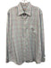 Peter Millar Size L White & Multi Cotton Blend Plaid Button up Long Sleeve Shirt White & Multi / L