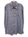 Peter Millar Size L Blue & Pink Cotton Plaid Button Up Men's Long Sleeve Shirt Blue & Pink / L