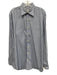 Peter Millar Size L White & Blue Cotton Plaid Button Up Men's Long Sleeve Shirt White & Blue / L
