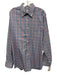 Peter Millar Size L Blue & Red Cotton Plaid Button Up Men's Long Sleeve Shirt Blue & Red / L