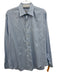 Peter Millar Size L Blue & White Cotton Blend Striped Men's Long Sleeve Shirt Blue & White / L