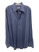 Peter Millar Size L Navy Cotton Plaid Button Up Button Down Long Sleeve Shirt Navy / L