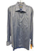 H Stockton Size 16.5 Blue Cotton Solid Button Up Spread Collar Long Sleeve Shirt Blue / 16.5