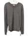 Peter Millar Size L Gray Cashmere Solid V Neck Men's Sweater Gray / L