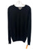 Peter Millar Size L Black Silk Blend Solid V Neck Men's Sweater Black / L
