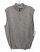 Peter Millar Size L Light Gray Merino Wool Solid Quarter Zip Vest Men's Sweater Light Gray / L