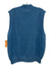 Peter Millar Size M Blue Cashmere Solid Quarter Zip Vest Men's Sweater Blue / M