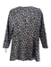 Dolce Cabo Size S Grey Polyester Blend Knit Leopard Button Up Round Neck Dress Grey / S