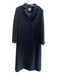 Armani Collezioni Size 4 Black Wool & Viscose Solid Color Full Length Coat Black / 4