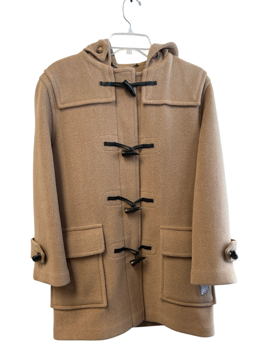 Burberry London Size Est 6 Tan Wool Hood Toggle Clasp Front Pocket Peacoat Coat Tan / Est 6