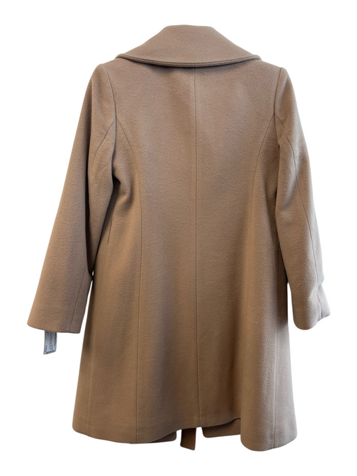 Fleurette Size 4 Tan 100% Cashmere Lapel Collar Belt Slant Pockets Trench Coat Tan / 4