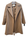 Fleurette Size 4 Tan 100% Cashmere Lapel Collar Belt Slant Pockets Trench Coat Tan / 4