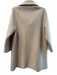 Herno Size 38 Beige 100% Virgin Wool Snaps Patch Pockets Knee Length Jacket Beige / 38