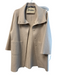 Herno Size 38 Beige 100% Virgin Wool Snaps Patch Pockets Knee Length Jacket Beige / 38