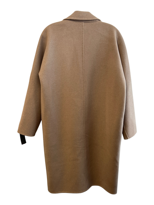 J. McLaughlin Size XS Tan 100% Wool Stich detail 4 Button Front Trench Jacket Tan / XS