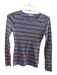 Tyler Boe Size S Blue & Orange Cotton & Nylon Round Neck Long Sleeve Ribbed Top Blue & Orange / S