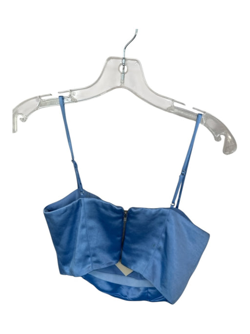 Ramy Brook Size 4 Blue Polyester Silky Crop Sleeveless Top Blue / 4