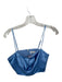 Ramy Brook Size 4 Blue Polyester Silky Crop Sleeveless Top Blue / 4