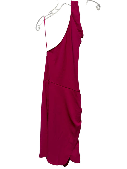 Amanda Uprichard Size M Magenta Polyester Halter Neck Dress Magenta / M