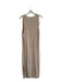 ABLE Size Medium Light Tan Organic Cotton Sleeveless Open Knit Side Slit Dress Light Tan / Medium