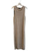 ABLE Size Medium Light Tan Organic Cotton Sleeveless Open Knit Side Slit Dress Light Tan / Medium