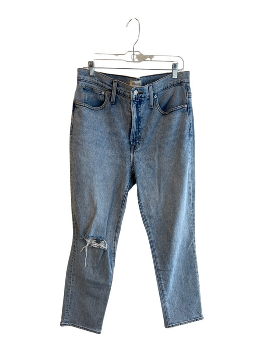 Madewell Size 30 Light Wash Cotton High Rise 5 Pocket Zip Fly Distressed Jeans Light Wash / 30