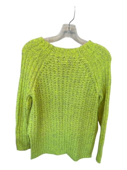 Tibi Size S Neon Green Acrylic Blend Knit Assymetric high neck Sweater Neon Green / S