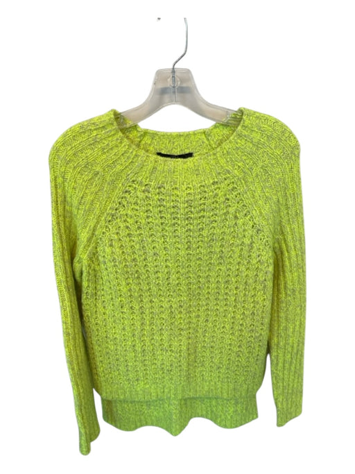 Tibi Size S Neon Green Acrylic Blend Knit Assymetric high neck Sweater Neon Green / S