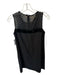 CeCe Size 4 Black Polyester Lace Detail Bow Sleeveless Dress Black / 4