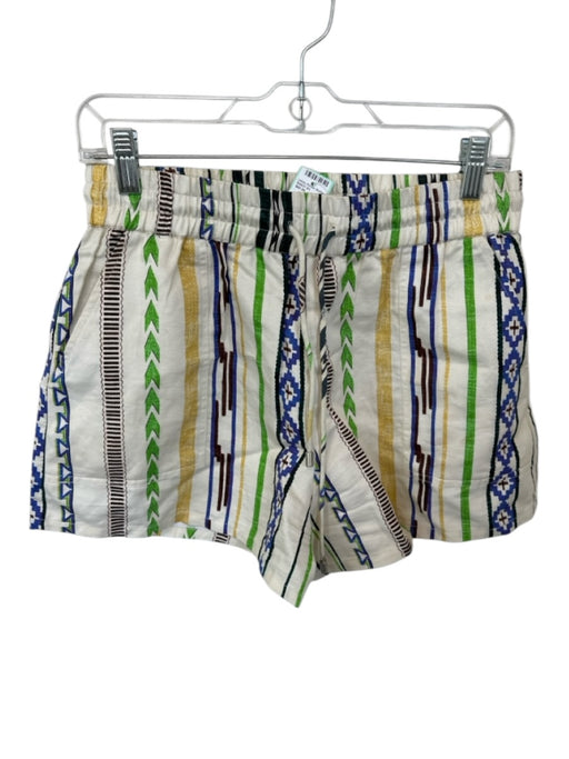 Mariacher Size M Yellow & Green Cotton Drawstring Striped Western Shorts Yellow & Green / M