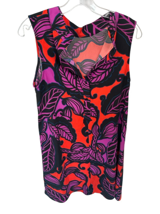 Gibson Latimer Size S purple & orange Polyester Blend Sleeveless Flowers Dress purple & orange / S