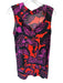 Gibson Latimer Size S purple & orange Polyester Blend Sleeveless Flowers Dress purple & orange / S