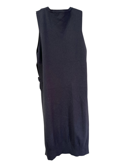 Mer Sea Size S/M Blue Gray Viscose Blend Round Neck Sleeveless Side Slit Sweater Blue Gray / S/M