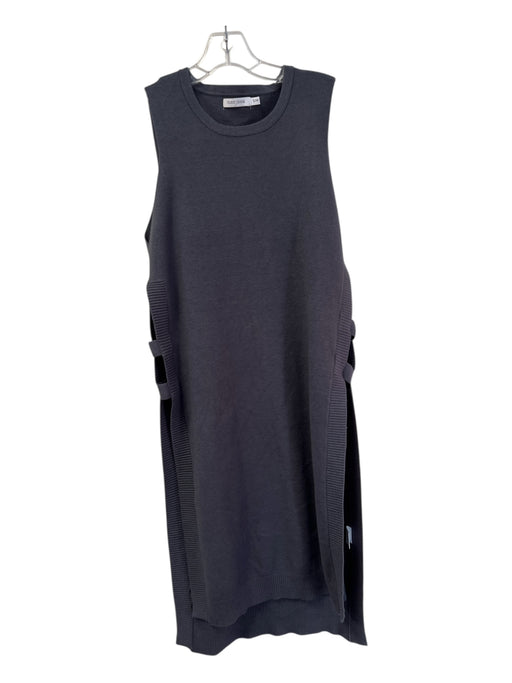 Mer Sea Size S/M Blue Gray Viscose Blend Round Neck Sleeveless Side Slit Sweater Blue Gray / S/M