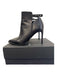 Vince Shoe Size 37.5 Black Leather Side Zip Elastic Paneling Stiletto Boots Black / 37.5