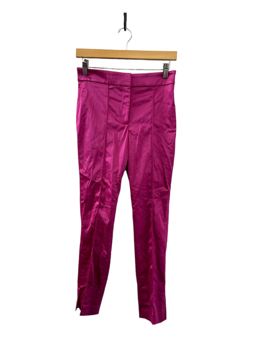 Veronica Beard Size 2 Magenta Acetate High Waist Straight Leg Pants Magenta / 2