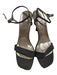 Vera Wang Shoe Size 9 Black Fabric open toe Ankle Buckle Pump Square Toe Shoes Black / 9