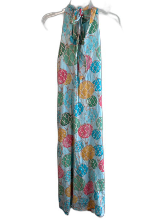 Holly Shae Design Size S/M Aqua Cotton Lined Sleeveless Balloon High Neck Dress Aqua / S/M