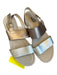 Nero Giardini Shoe Size 40 Silver & White Leather Platform Metallic Sandals Silver & White / 40