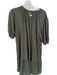 Velvet Size M Olive Green Cotton Short Balloon Sleeve Elastic Neck Dress Olive Green / M